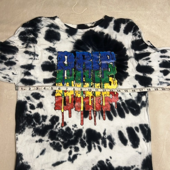 Tie-Dye Graphic Graffiti Long Sleeve T-Shirt Boys size 18 “DRIP” Prime Threads - Picture 3 of 6